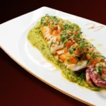 Refined seafood dish served at La Mangeoire Courchevel