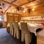 Traditional alpine dining room at La Saulire Courchevel