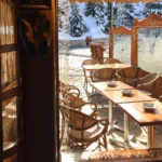Mountain view through the window at La Saulire Courchevel