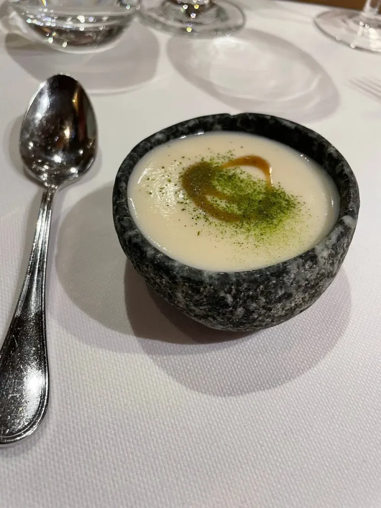 Elegant gourmet dessert served at La Saulire Courchevel