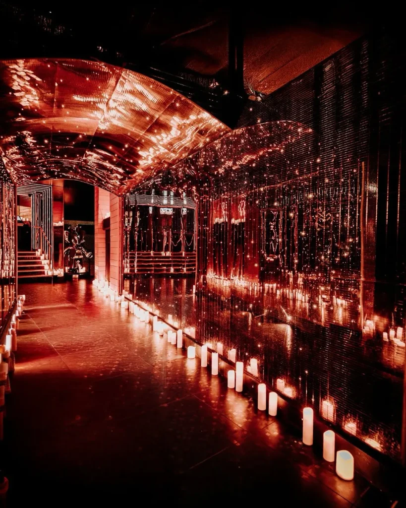 Elegant illuminated interior corridor at L'Arc Paris