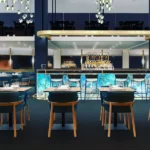 Stylish bar area at Le Chabichou Courchevel