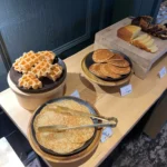 Breakfast dishes arranged at Le Chabichou Courchevel