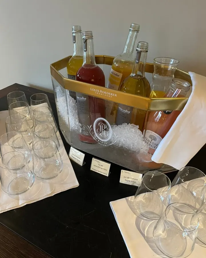 Cocktail served at Le Chabichou Courchevel