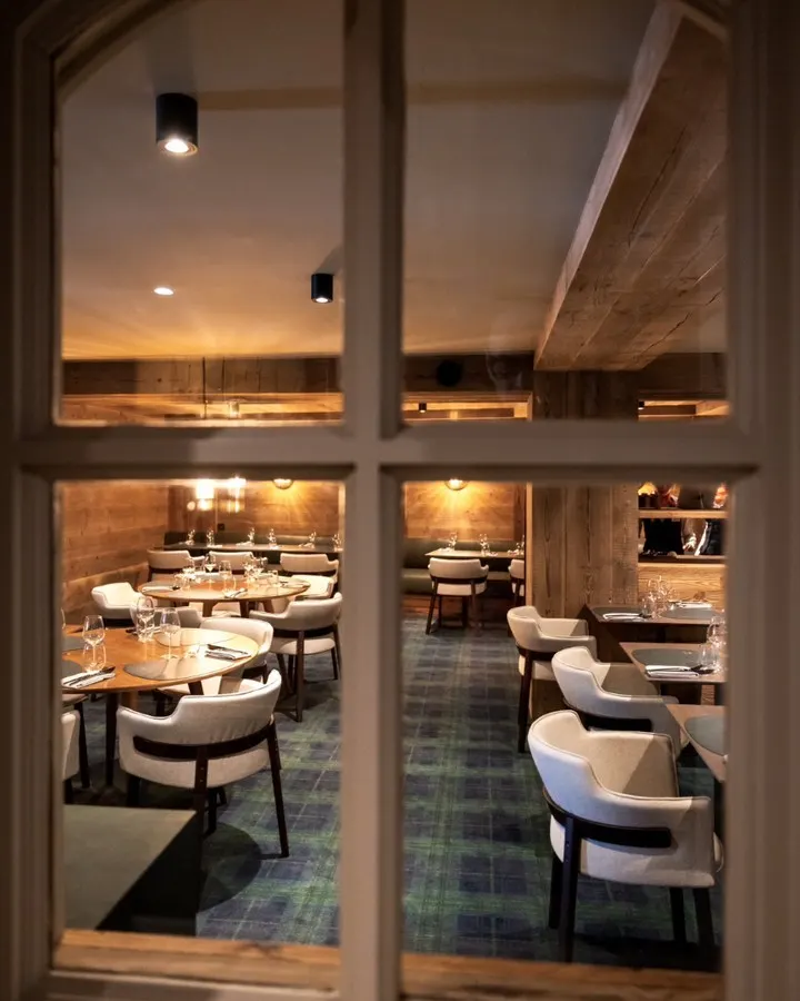 Elegant dining room at Le Chabichou Courchevel