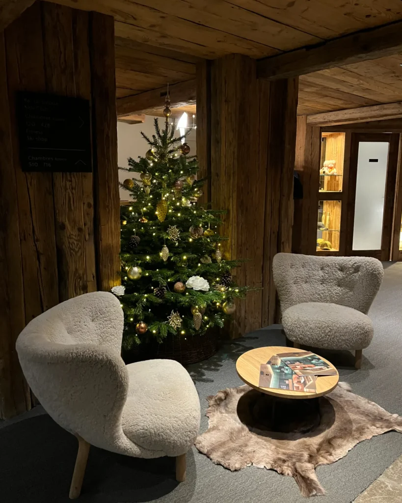Gourmet meal and wine served at Le Chabichou Courchevel