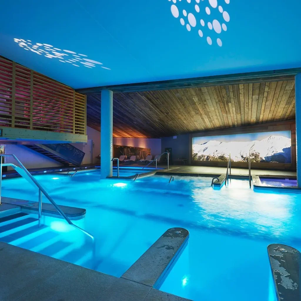 Indoor swimming pool at Le Chabichou Courchevel
