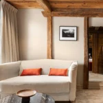 Comfortable sitting area inside a suite at Le Chabichou Courchevel