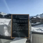 Snowy outdoor terrace at Le Chabichou Courchevel