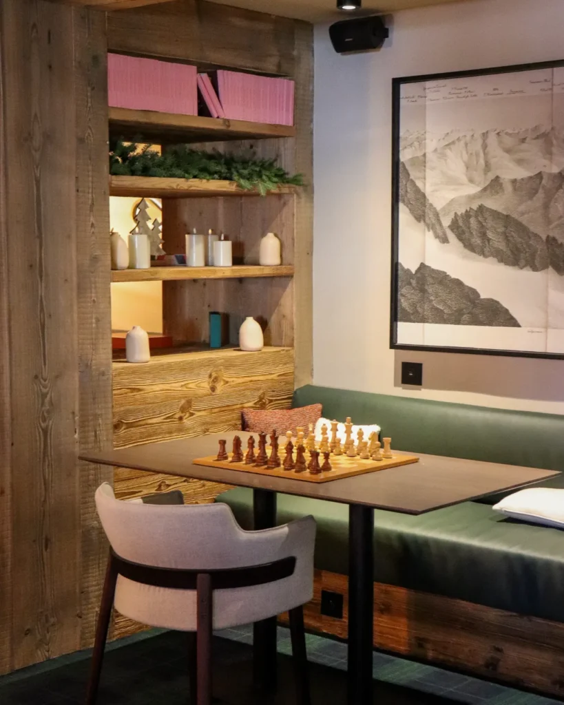 Outdoor terrace with mountain views at Le Chabichou Courchevel