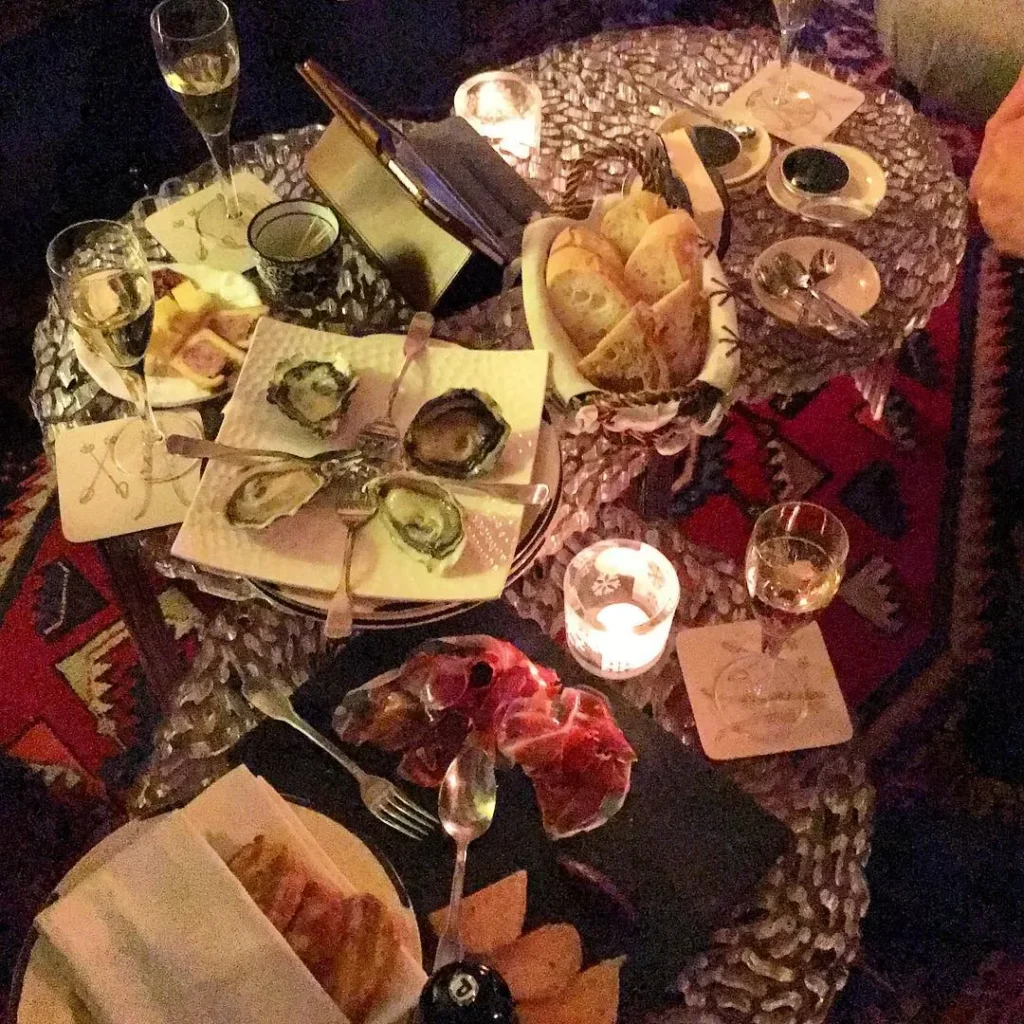 Gourmet dishes and drinks served at Le Genepi Courchevel