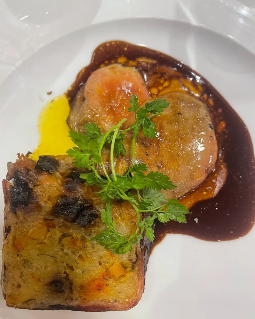 Artfully presented gourmet dish at Le Genepi Courchevel