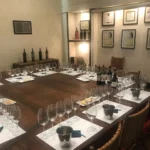 Elegant private dining room at Le Genepi Courchevel