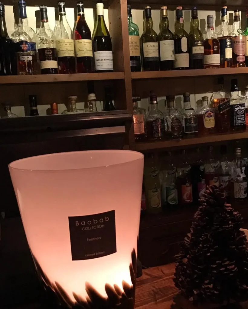 Wine bottles displayed at Le Genepi Courchevel