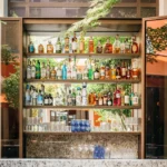 Stylish bar area at Le Royal Monceau Paris