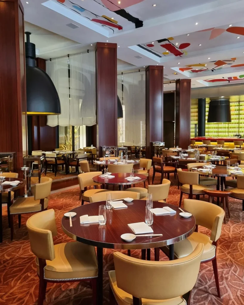 Elegant dining room at Le Royal Monceau Paris