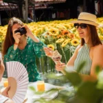 Outdoor dining scene at Le Royal Monceau Paris