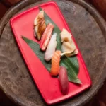 Sushi dish served at Le Royal Monceau Paris