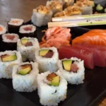 Assorted sushi and sashimi platter served at Le Tremplin Courchevel