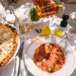 Gourmet dishes and drinks served at Loulou Paris