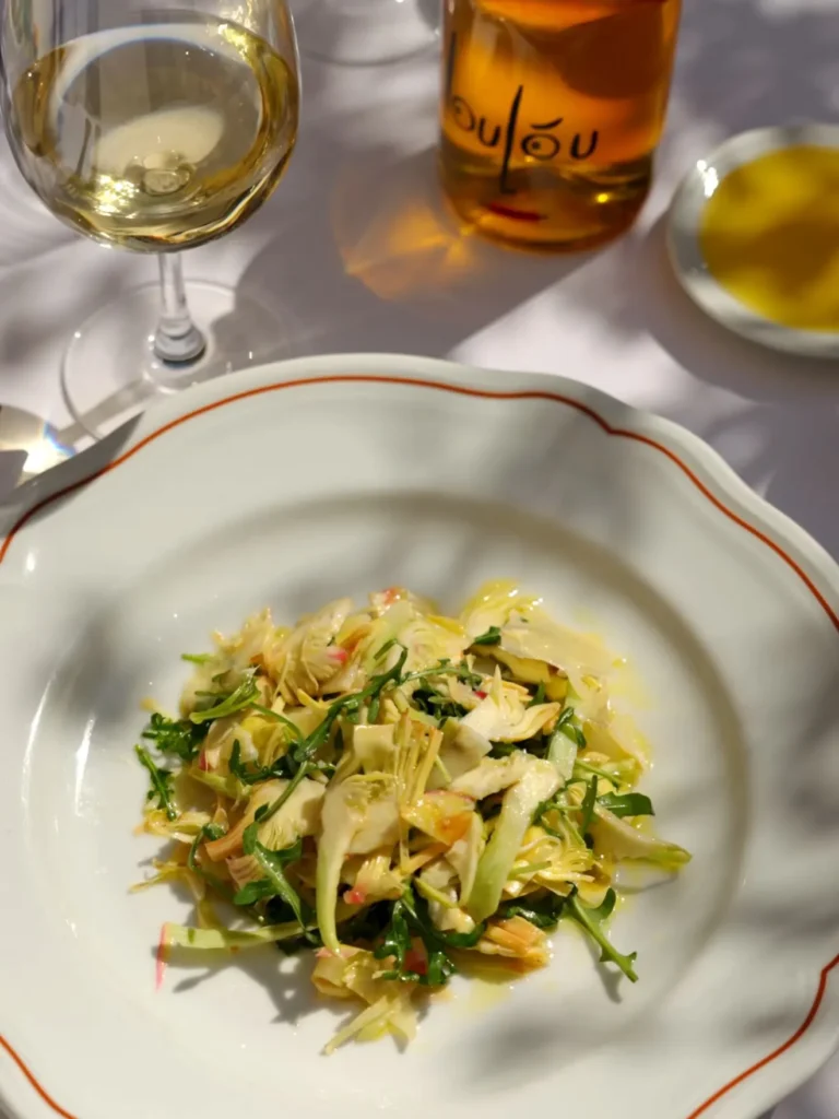 Gourmet dish served at Loulou Paris
