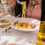 Fresh pasta dish served at Loulou Paris