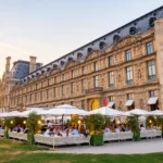 Loulou Paris restaurant terrace overlooking the Louvre gardens