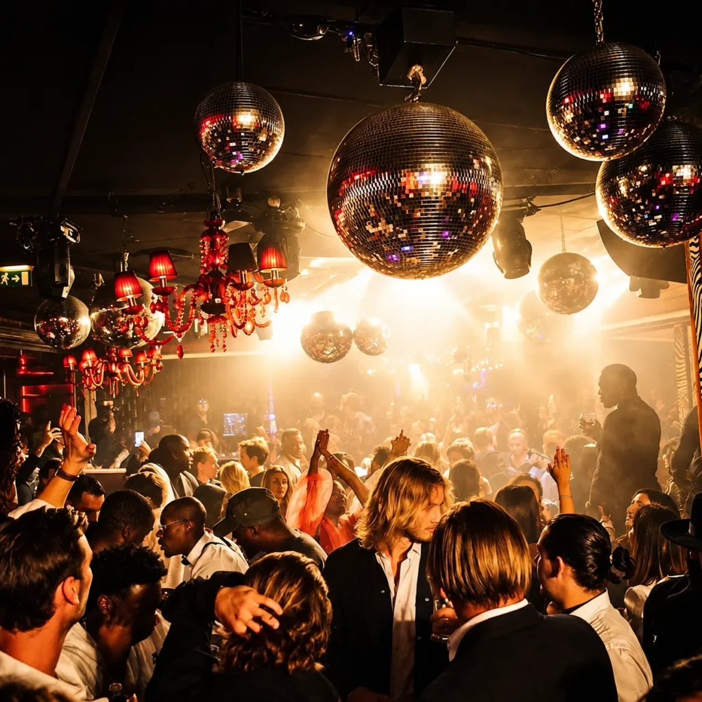 Guests enjoying the lively atmosphere inside Matignon Paris