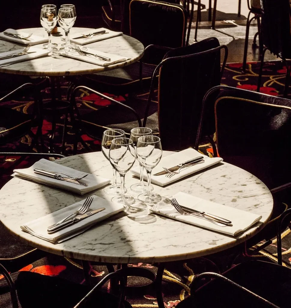 Elegant table setting inside Matignon Paris