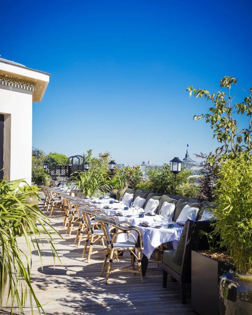 MUN Paris rooftop restaurant terrace with Paris views