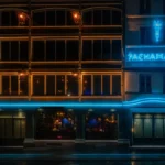 Pachamama Paris restaurant exterior illuminated at night