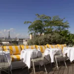Perruche Paris rooftop terrace with Paris skyline views