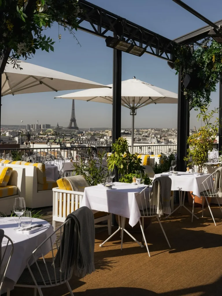 Perruche Paris rooftop terrace with panoramic city views