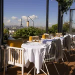 Perruche Paris terrace with views across the Paris skyline