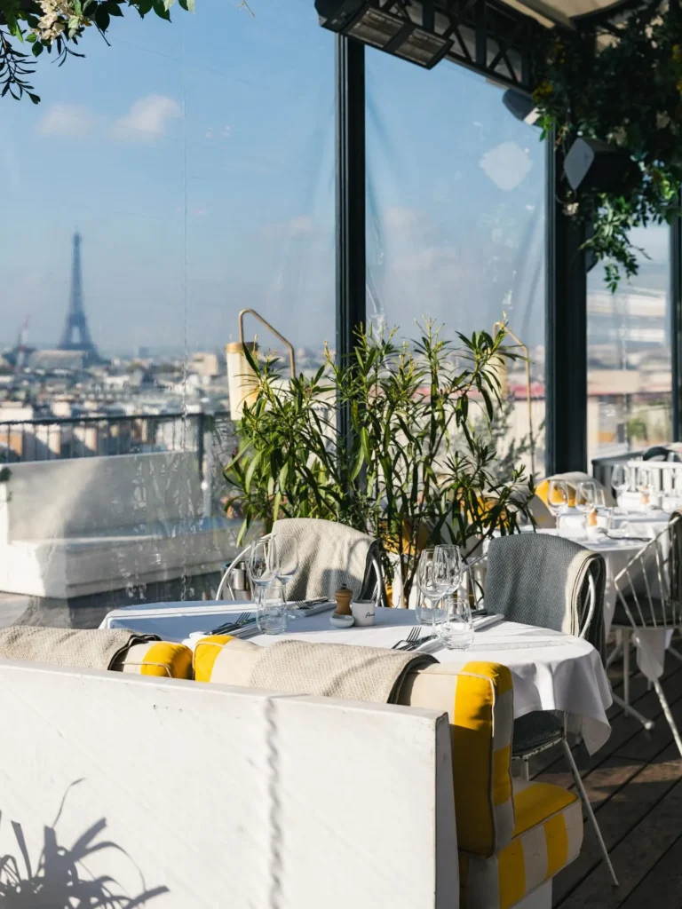Perruche Paris terrace with panoramic views of Paris
