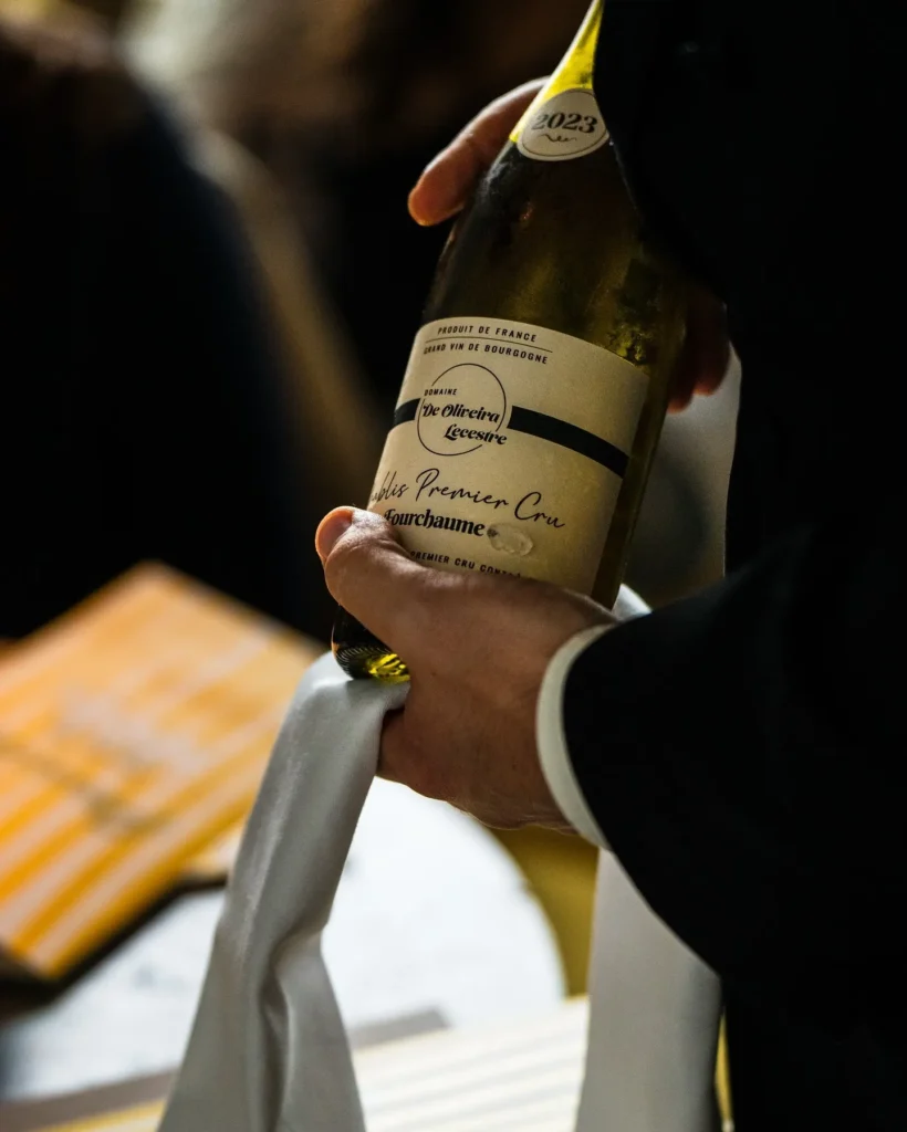 Wine being served at Perruche Paris