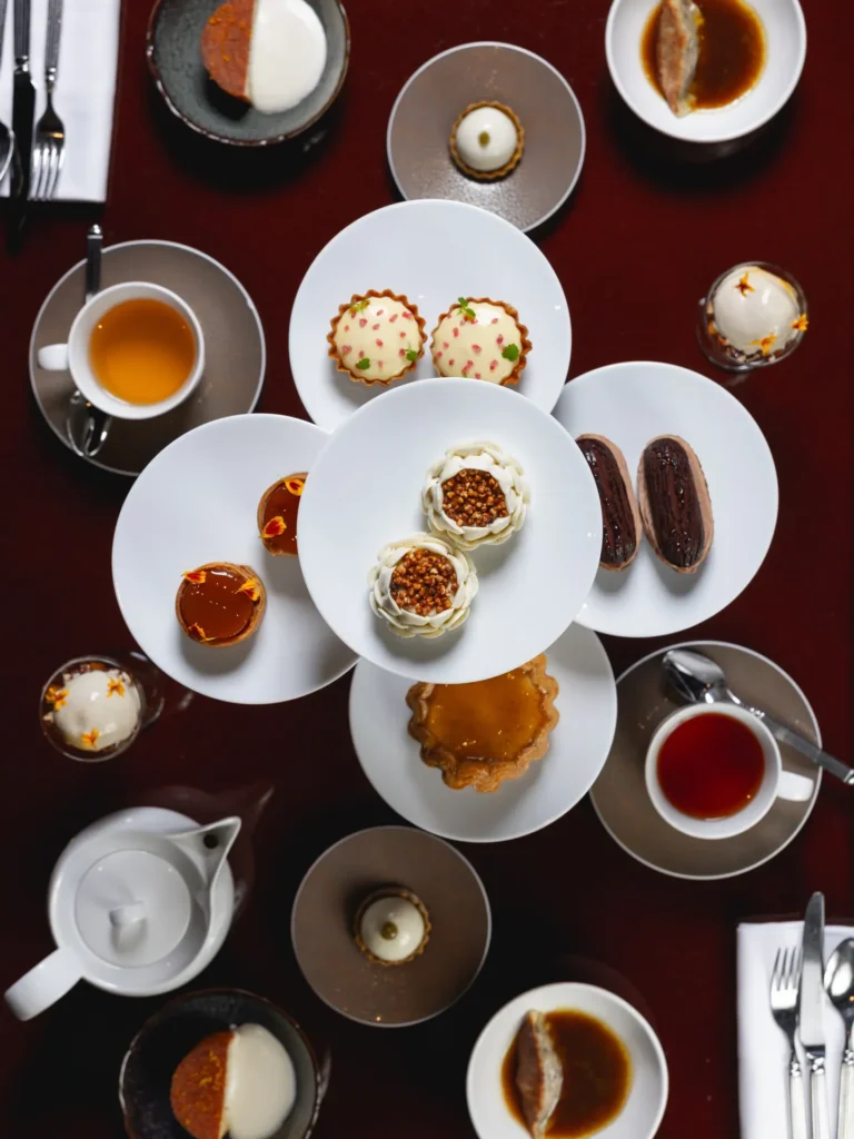 Afternoon tea selection served at the Prince de Galles Paris