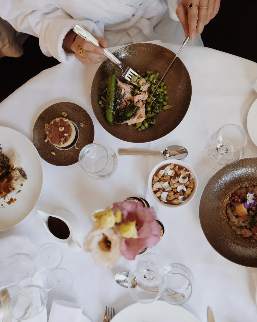 Selection of beautifully presented dishes at the Prince de Galles Paris