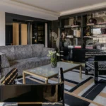 Sophisticated lounge seating area at the Prince de Galles Paris