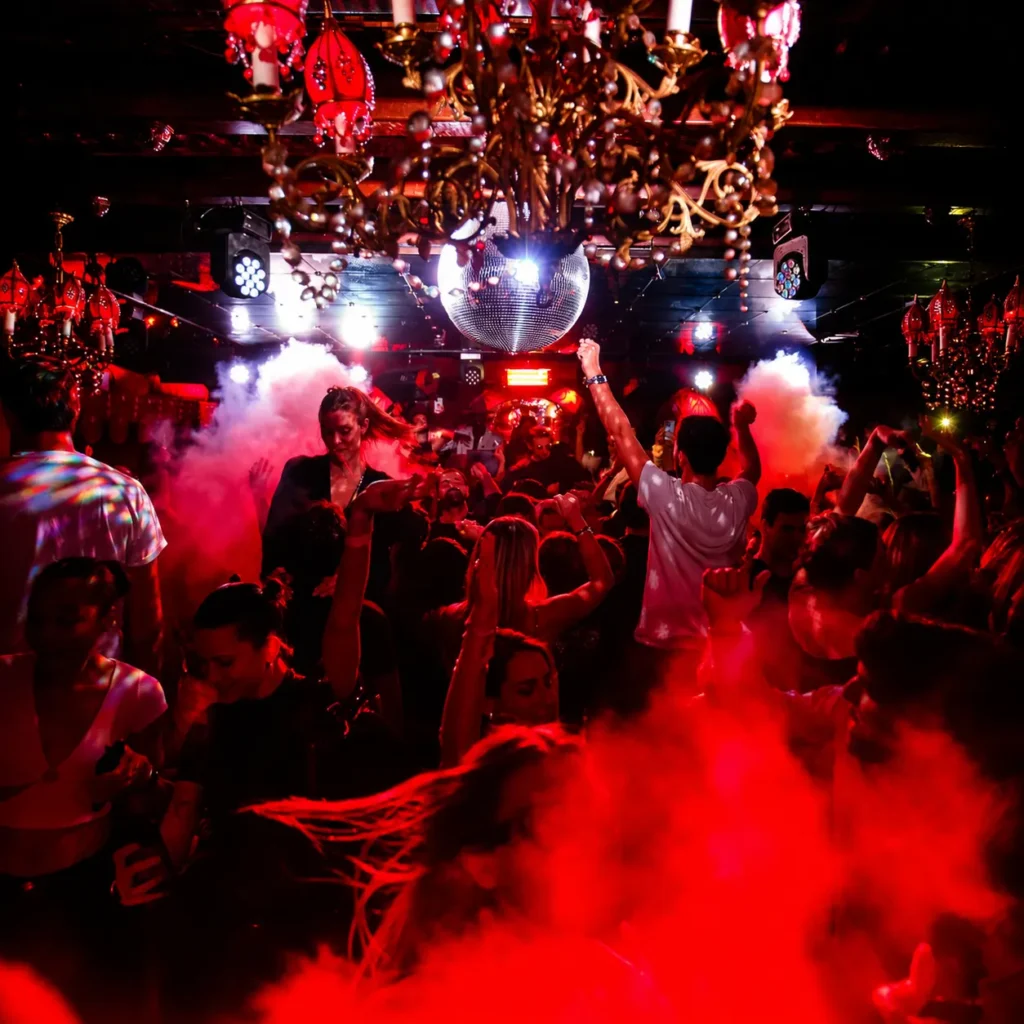 Crowd enjoying an energetic night at Raspoutine Paris
