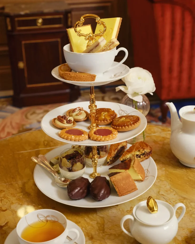 Afternoon tea selection served at the Ritz Paris