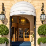 Elegant entrance of the Ritz Paris hotel