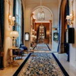 Elegant corridor with classic French interiors at the Ritz Paris