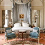 Elegant sitting room inside a luxury suite at the Ritz Paris