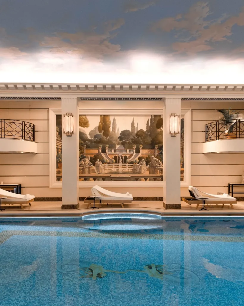 Indoor swimming pool at the Ritz Paris