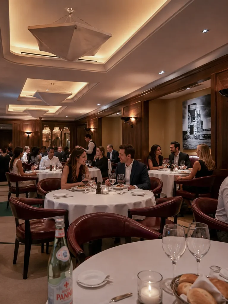 Elegant evening dining atmosphere at Scott's Mayfair