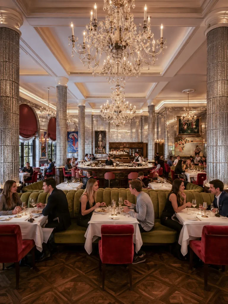 Elegant main dining room at Scott's Mayfair