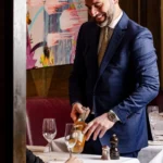 Fine dining table service at Scott's Mayfair
