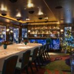 Bar seating area inside Scott's Mayfair restaurant in London