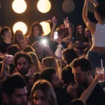 Guests dancing under the lights at Silencio Club Paris
